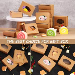 Boîtes à savon rectangulaires en papier kraft avec fenêtre, petites boîtes <span class=keywords><strong>cadeaux</strong></span> pour emballage de savons, pâtisseries, biscuits, bonbons, <span class=keywords><strong>cadeaux</strong></span> de fête - Product Image 6