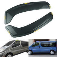 Lot de 2 déflecteurs de vent et de pluie intégrés, installation facile, style court teinté, pour Renault Trafic MK2 2001-2014