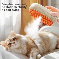 Peigne de toilettage massant pour animaux de compagnie - Activé par la vapeur - Conception en ABS en forme d'arc - Indispensable pour chats et chiens - Brosse douce pour le brossage et le bain
