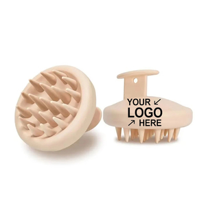 <span class=keywords><strong>Brosse</strong></span> <span class=keywords><strong>de</strong></span> massage du cuir chevelu en silicone personnalisable avec logo, peigne démêlant rond pour shampoing et massage du cuir chevelu - Product Image 1