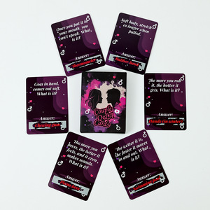 Jeu de cartes à gratter « Dirty Riddles » à double sens tendance – Cartes de questions et réponses amusantes pour couples – Jeu de société hilarant pour adultes - Product Image 1