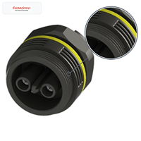 Connecteur de câble femelle à 2 broches 17,5A 450V AC EP020-2124-00 IP68 pour éclairage paysager
