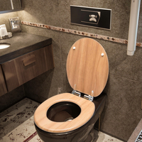 Siège de toilette carré moderne Sunrise à fermeture douce, épaissi, universel, à dégagement rapide, en PP, pour salle de bain, garantie 3 ans