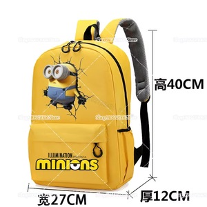 Minions Printed Backpack Yellow Large Capacity <b>School</b> <b>Bag</b> For Kids Student Travel Outdoor Use - Product Image 5