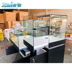 ตู้โชว์ร้านขายเครื่องประดับแฟนซีตู้โชว์เครื่องประดับแก้วสีดำระดับไฮเอนด์ - Product Image 4