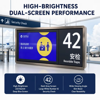 Sistema de Pantalla de Información de Vuelos Empotrada y Delgada, Terminal LCD FIDS de 120 mm de Profundidad con CMS para Terminal de Aeropuerto