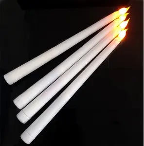 Plastic Electric LED Taper Candless Light for Wedding Crystal Candelabra Glass Candle Holder