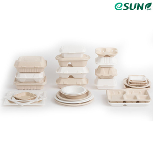Compostable hải sản khay BBQ chất lượng tốt Trắng/<span class=keywords><strong>unbleached</strong></span> mía - Product Image 3