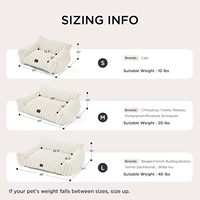 Sofá para Perros de Felpa Suave y Adorable con Funda Extraíble y Lavable, Sofá para Mascotas con Soporte, para Gatos de Interior - Muebles Acogedores para Mascotas, Color Crema