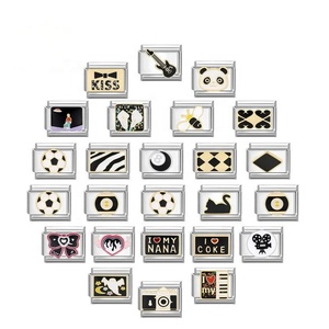 Stainless Steel Christian Charm Bracelet with Electroplating Modular Design Black Charms and DIY Features SSJ H999 - Product Image 2