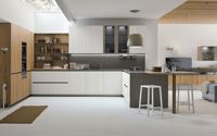 YK Italian Designs : Tiroir coulissant et charnière pour armoires de cuisine en panneau mélaminé écologique laqué blanc, design italien, avec robinet intégré