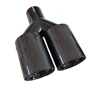 Leistung Dual Carbon Faser schwarz m Leistung Auspuff Doppel Schall dämpfer Spitzen für BMW - Product Image 3