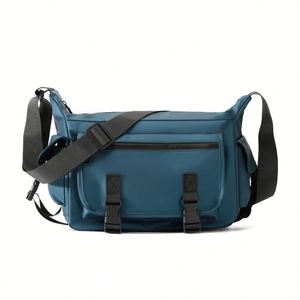 New Fashion Men's Letter Pattern High Quality Lightweight Water-Resistant PU Crossbody <b>Backpack</b> <b>Large</b> Capacity Daily Use All - Product Image 4