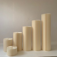 Ensemble de présentoirs pliables en carton nid d'abeille coloré pour la plantation printanière, colonnes en papier, support à gâteaux et fleurs pour décorations de fêtes et mariages