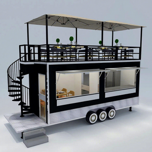 Remorques alimentaires à deux étages certifiées CE DOT VIN, cuisine mobile entièrement équipée, camion de crème glacée à deux étages à vendre - Product Image 1