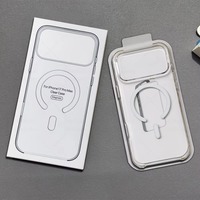 Coque de téléphone transparente magnétique antichoc en acrylique pour iPhone 18 Pro Max Mini, compatible avec la charge sans fil, protection du bouton de l'appareil photo