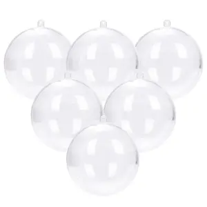 Ornamenti trasparenti palla trasparente di natale decorazioni natalizie in plastica palline ornamenti di palline di natale in plastica artigianato fai da te