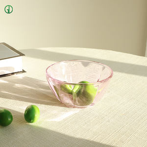Ensemble de bols à <span class=keywords><strong>salade</strong></span> et à fruits en verre borosilicate personnalisé, écologique, pour usage domestique, avec couvercle, transparent coloré, passe au micro-ondes et au lave-vaisselle - Product Image 4