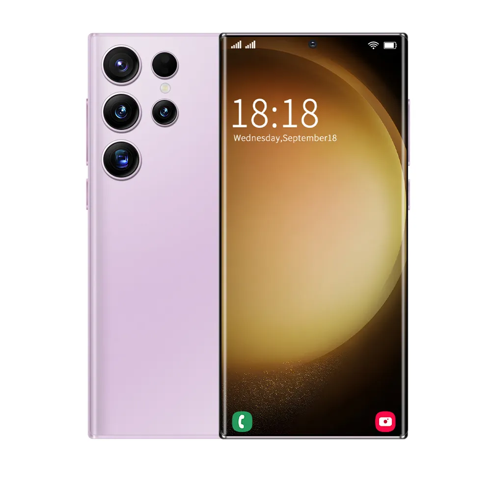 Смартфон S23 Ultra 5G с быстрой зарядкой, недорогой сотовый телефон 1 ТБ с двумя Sim-картами, экран 6,8 дюйма, Android 13, разблокированный мобильный телефон