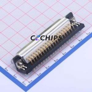 FDM3701-F0DB101W1KC D-Sub/VGA Connector Bent Lead Through Hole Connector Standard D-Sub Female 37P Right Angle Insert - Product Image 2