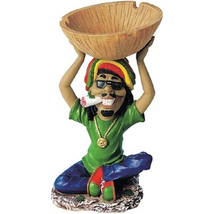 Tùy Chỉnh Thủ Công Vui Vẻ Thuốc Lá Gạt Tàn Nhựa Độc Đáo <span class=keywords><strong>Rasta</strong></span> <span class=keywords><strong>3D</strong></span> Bức Tượng Cigar Gạt Tàn Quà Tặng - Product Image 1