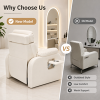 Fauteuil de coiffure électrique inclinable XFMC de luxe, haute qualité, personnalisé pour salon de beauté, avec fauteuil individuel pour femme