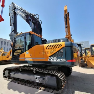 Excavatrice sur chenilles Hyundai Robex 220LC-9S, couleur orange, équipement de construction lourd, occasion, vente flash - Product Image 1