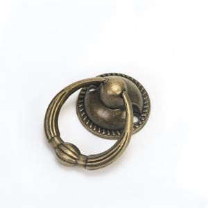 Antique Vintage Zinc Alloy Knocker Bronze Ring Style Single Hole Cabinet <strong>Door</strong> Furniture Villa Hanging Drawer Wardrobe Handle - Product Image 1
