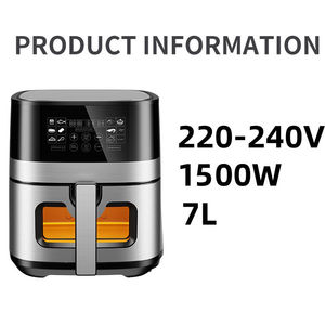7L Dual Heater No Oil Fast Cooking 2 Heating Deep Oven Stainless Steel Liner Smart Touch Screen <b>Control</b> Air Fryer Air Fryer 7L D - Product Image 2