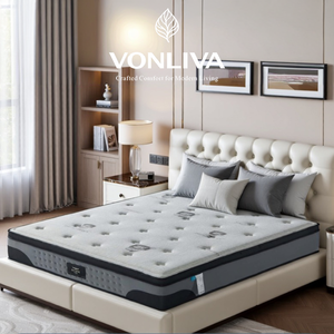 <span class=keywords><strong>Matelas</strong></span> hybride en mousse à mémoire <span class=keywords><strong>de</strong></span> forme Vonliva, confortable, doux, pliable, <span class=keywords><strong>de</strong></span> luxe, taille King, <span class=keywords><strong>pour</strong></span> hôtel, chambre à coucher, mobilier <span class=keywords><strong>de</strong></span> maison - Product Image 1