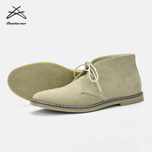 Stivali Desert in Camoscio Vintage Classici da <span class=keywords><strong>Uomo</strong></span> Taglie Forti, Comodi Stivaletti Casual con Lacci Chukka - Product Image 5