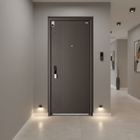 Portes d'entrée modernes pré-assemblées en alliage zinc-fer, étanches, avec isolation phonique, pour appartements et usage extérieur