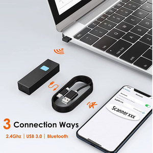 M2 xách tay máy quét mã vạch QR Đầu đọc mã vạch 3-in-1 không dây bracode <span class=keywords><strong>Scanner</strong></span> cho máy tính bảng <span class=keywords><strong>iPhone</strong></span> iPad Android IOS PC POS - Product Image 2