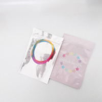 Pochettes d'emballage cosmétique en plastique transparent laminé avec logo personnalisé, refermables