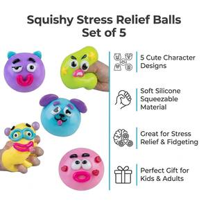 Pelotas Antiestrés de TRP Suaves y Divertidas que Cambian de Color, Juguetes para Aliviar el Estrés, Unisex, para Mayores de 14 Años, Juguetes Creativos de Marca, 10 cm - Product Image 4