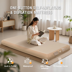 Giường hơi tự bơm hơi công nghệ sợi, kích thước lớn, di động và thoải mái, sản xuất theo đơn đặt hàng (OEM/ODM) - Product Image 3