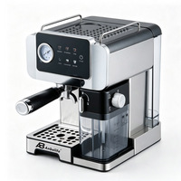 Anbolife - Cafetera Espresso Compacta de 20 Bares con Pantalla Táctil, Tanque de Leche, Medidor de Flujo y Sistema de Calentamiento con Termobloque OEM