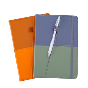 Cahier à couverture rigide en cuir PU A5 personnalisé de haute qualité avec porte-stylo élastique vierge pour l'impression - Product Image 1