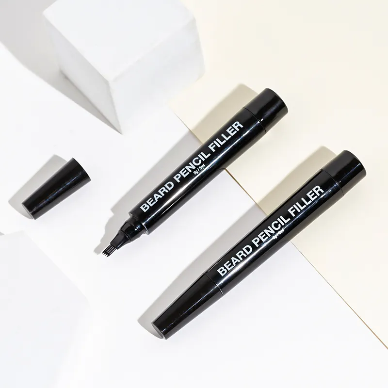 2024 di vendita calda bassa MOQ impermeabile penna da barba matita riempitivo per baffi matita penna per barba in liquido