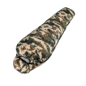 Горячая Распродажа Камуфляжный зеленый водонепроницаемый Зимний Спальный мешок хлопок муслиновый спальный мешок для взрослых