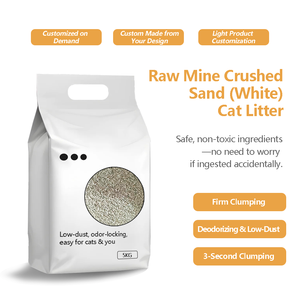 رمل أبيض مسحوق فاخر لفضلات القطط - جودة منجمية خام، قابل للتخصيص - Product Image 3