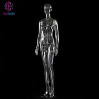 Mannequin féminin transparent élégant de bonne qualité, courbé, stable, pratique, résistant à la saleté, pour la couture et la présentation de vêtements