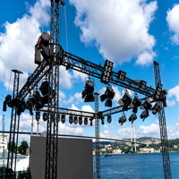 Structure de scène modulaire en aluminium T6 6082, treillis carré 290 mm, robuste, pour événements DJ et expositions