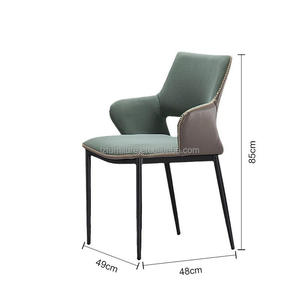 Chaise de salle à manger moderne de luxe écologique en similicuir, avec fonctionnalités réglables et extensibles, couleur personnalisable, pieds en métal robustes - Product Image 6