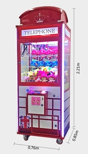 Machine de griffe de jouet de Style britannique cabine téléphonique actionnée <span class=keywords><strong>grue</strong></span> d'arcade attraper la Machine de griffe de <span class=keywords><strong>grue</strong></span> de jouet bon marché - Product Image 5
