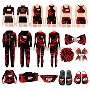one-stop custom cheer warm up jacket leggings outfit cheerleading practice wear wholesale cheerleading uniform