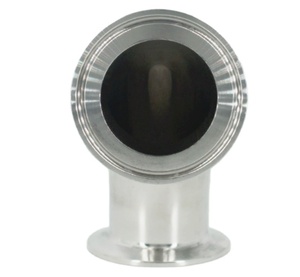 Hot Bán 3.5 \ "Vệ Sinh Thép Không Gỉ Tri Kẹp 90 Khuỷu Tay 2-Ống Phụ Kiện Với Vệ Sinh Van Mặt Bích Khuỷu Tay - Product Image 4