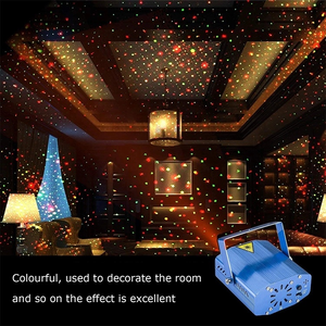 屋内赤緑ミニレーザーライト5wメタルデザインスタープロジェクターシャワーホームパーティーナイトクラブクリスマスパティ - Product Image 5