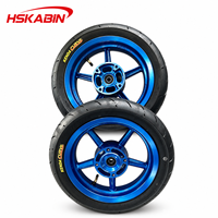 Roue Supermoto KABIN en verre bleu de 12 pouces, pneu Kenda 90/90-12, jante Yozma Tuttio, pneus de moto Sur Ron E-Dirt Bike