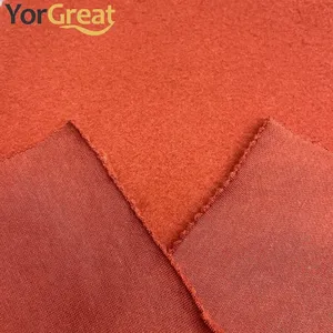 High Quality Fashion Fabrics Spun Polyester Fabric Fleece Knitted Fabric Inside Brush Fleece For Jacket